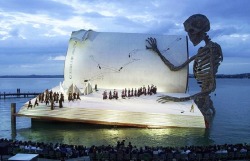 thispleasestormod:  kawanaii:  tenofswords618:  givemeinternet:  This is a theater stage for a play  no thats a boss battle  idk if someone added it already, but that is the stage of the Bregenzer Festspiele in Austria. Here are some more pictures of