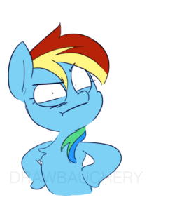 “EXCUSE ME?&ldquo; -Rainbow Dash, after being called cute cause she is(spyincorporated1500 )cuter in color