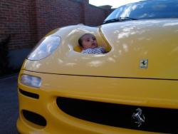 iwillmindfuckyou:booooost:  i-r-confused:  who said ferraris aren’t family cars hah  because air from the grille is diverted out those channels, that baby would be launched out at sufficiently high speeds  fantastic