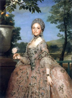 Anton Raphael Mengs (Aussig 1728 - Roma 1779); Maria Luisa of Parma, c. 1765; oil on canvas, 110 x 152 cm; Museo del Prado, Madrid