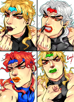 bernardisgross:  7th REQUEST !!  Anon asked for Dio putting his infamous lipstick on? F/C Whatever color on the lipstick.   SELFIES ! Thank you for your request !! 