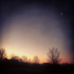 sunrise and the moon