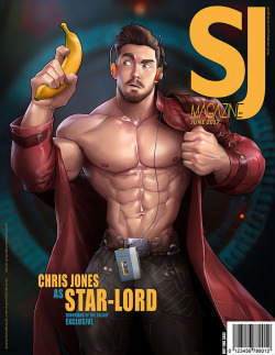 silverjow: #throwbackthursday Fictional magazine cover featuring @chrisjonesgeek as Star-Lord. #guardiansofthegalaxy 