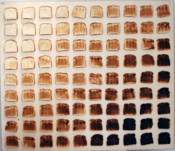 the-friendliest-anon:  mcbridewashere:  devisamarama:  hussiejuststahp:  vbhsfdjavgd:  Why is this so cool?  ..Are those little staples? WHY WOULD YOU STAPLE BREAD TO THE WALL.    If I hit my post limit for this….  If I hit my toast limit for this….