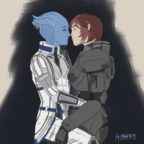 nguyen013:Bonus Inktober 2 Day 26: ConnectThe spectre and the researcher. Both were meant to be in love. Liara would remember the memories of their time. They share their consciousness and kiss one final time in a backlit void. Her memories of Shepard