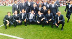 gorgeousaramis:  From Nicky Byrne Twitter. Santiago with ROW team pre-match. 