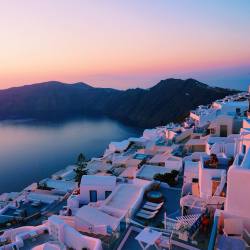 annietarasova:  the-peachy-pear:  rawganicwithtahlia:  The most majestic sunset we’ve ever seen 😍🌏 from the highest point in Santorini (the rooftop of our room😏)  (at Langas Villas, Santorini )  OH MY GOD TAHLIA  AMAZING you are taking me and