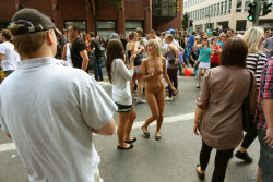 standing out in the crowd #nsfw #RealPublicNudity