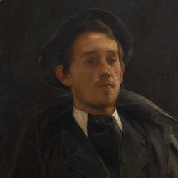 belgianpaintings:Jules Van Biesbroeck - Autoportrait, Gand 1891