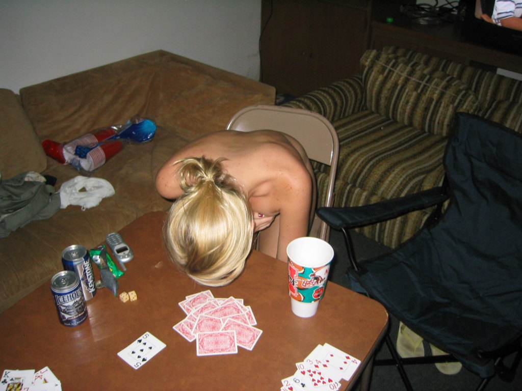 stripgamefan:  Second part of the ‘classic’ Strip Poker set: she loses the tank