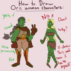 ollie-bout-them-rpgs:  tyrant-of-den:  ollie-bout-them-rpgs:  tyrant-of-den:  ninja-no-name:  for people who need a reference  Are you slut shaming orcs?  It’s not slut shaming. They’re drawings. You can’t slut shame a drawing. What you can do is