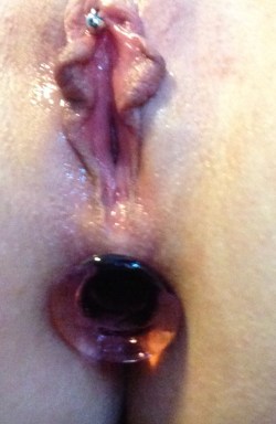 verycuriousvirgin:  Not sure how I feel about showing this much.  I hope you guys like it…I’m trying out my new butt plug.   N