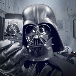 geeksofdoom:  Darth Vader posts his first selfie on Instagram