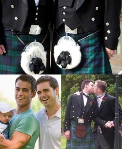 rainbowcrusader:  Scotland legalizes gay marriage. Men in kilts getting married to each other. Sounds lovely to me! Congrats Scottland! Aye! 