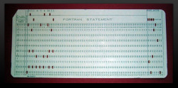 npylog:  Punch cards Early computers often used punch cards for input both of programs and data. Punch cards were in common use until the mid-1970s. It should be noted that the use of punch cards predates computers. They were used as early as 1725 in
