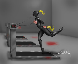 degradeacunt:  bdsmartfantasy:  Ponygirl Training by Bauq Follow the source link for more of his work   After figuring out the numbers here.  She should be running at a rate of 17.77 miles per hour.  She would be running a mile in 3 min and 22 sec.