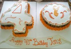 Better look at the camo part #40thbirthday #cake #cakedecorating #mossyoak #camo #orange #deer #hunting