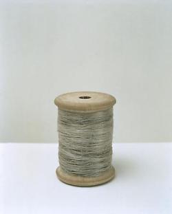 perzephona:  The End and the Beginning II, Kathy Prendergast 1996 three generations of human hair &amp; wooden spool 
