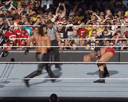 wrestling-giffer:  Third Best Move of the Year: Curbstomp into RKO (Wrestlemania 31) 