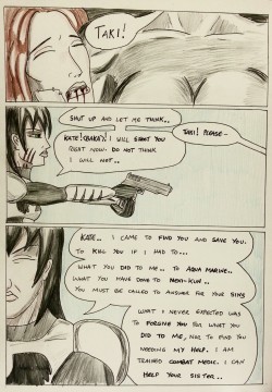 Kate Five vs Symbiote comic Page 109  Uploaded in better quality. Taki drops a bombshell!