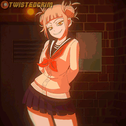 thetwistedgrim: Himiko Toga  Background+ColorScript by MizuWolf Thanks everyone who watched the full process on twitch!  TWITCHTWITTERPATREON    OMG, censor fuzz?! What a turn on. (SARCASM)Japan wonders why childbirth is down while not giving employees