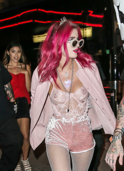thecelebspot:   Bella Thorne See through Outfit 