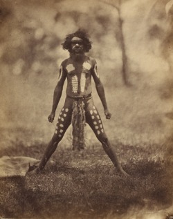 les-sources-du-nil: Antoine Fauchery (1823-1861) &amp; Richard Daintree (1832-1878) Aboriginal Man ornamented for a Corroboree, standing, full face, whole-length, circa 1858 