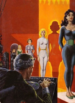 talesfromweirdland:  The Woman of His Dreams.Cover art by Ed Emshwiller for German sci-fi mag, Utopia Magazin #14 (1958).