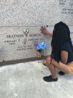 06-19-96:  06-19-96:  Finally got to visit Trayvon’s Grave R.I.P Slimm 🙏🏾❤️  I can’t believe this almost has 10k notes.. the most notes I’ve ever gotten on a picture I posted here..😱 