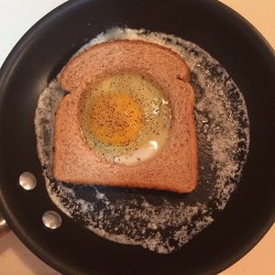 Egg in a hole! Breakfast @thepioneerwoman