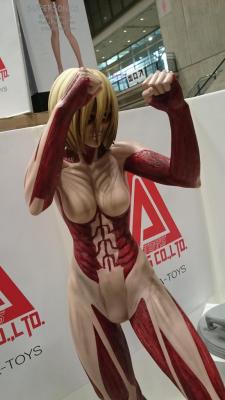 A-Toys Co., LTD showcased their 90cm Female Titan figure at Wonder Festival Winter 2015 today! (Source)In her signature stance, of course!
