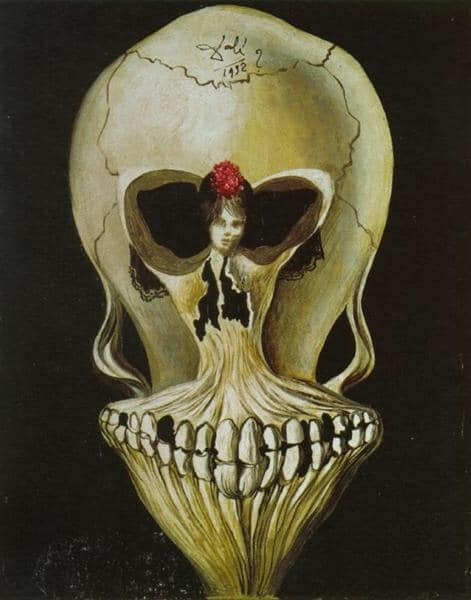 Salvador Dalí. Ballerina in a Death’s Head. 1939https://painted-face.com/