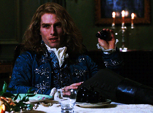 antoniosbanderas:“Feed on what you will. Rats, chickens, poodles, I’ll leave you to it and watch you come around. But just remember, life without me would be even more unbearable”Tom Cruise as Lestat de Lioncourt in Interview With The Vampire (1994),