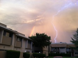 light-brights:  SO I JUST GOT A SHOT OF A RAINBOW AND LIGHTNING IN THE SAME PICTURE????! 