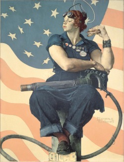 zombienormal:  Rosie the Riveter. Norman Rockwell, 1943. Private Collection.  Via.
