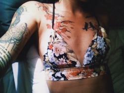 helainetieu:  Not finished with this bralette yet but this is the floral one so far. Instagram - @HelaineRose www.helainerose.bigcartel.com