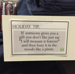 obviousplant:  Holiday tip 