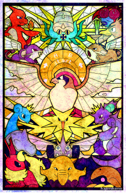 hajimikimoart:  Twitch Plays Pokemon Red the Holy Journey. I’ll be selling this as a poster print at Anime Boston and Anime Next for those of you interested.  