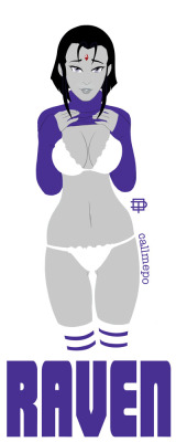 callmepo:  Raven Blanche by CallMePo A little digital action tonight for my cool-down sketch. I was inspired to create a minimalist Raven pin-up by a Japanese photo I stumbled across.  &lt; |D&rsquo;&ldquo;&rsquo;