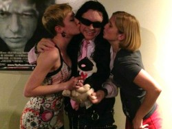 johnskele:  hardcockforhitchcock:  raving-mad-hatter:  ok so I met Tommy Wiseau and asked for a cheek kiss pic and he got really into it. he asked if he’d met me before and i was like “yeah once, you made fun of me for being short.” and he just