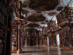 thesexpartners:  thewildswan:  Seelenwärmer [Soul warmer] art installation by swiss artists Gerda Steiner &amp; Jörg Lenzlinger.At the Abbey Library of St. Gall, 2005.   Art and books?! Heaven for me
