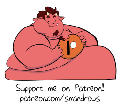 0nigum0:  smandraws:  Hey! Do you like fat guys and art of fat and large guys? Well, If youd like to support me drawing fats, check out my patreon!!   Daytime reblob. Check his stuff out, it’s so good!