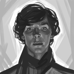 olgatereshenko: SherlockWatsonMoriarty My series of portraits based on BBC’s Sherlock. 