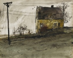 catonhottinroof:Andrew Wyeth (1917 - 2009)  Hans Herr House, 1949