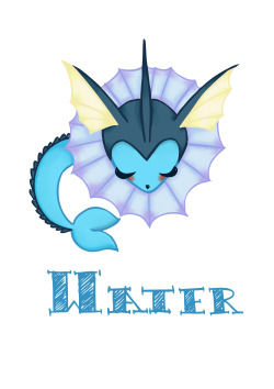 eeveelutions-and-friends:   What do you think about this work of mine? Vaporeon Go on my Redbubble Account 