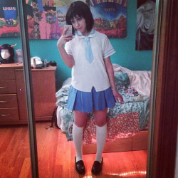 popstick:  yourheadcanon:  nano shinonome cosplay wip for otakuthon (the uniforms in need of an good ironing and i got like 3 hours of sleep last night dont mind my face) plus this gif of the motorized key:   YOU DESERVE AN AWARD 