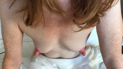 jjaatx:  After 30 minutes of suction. So fun to suck and squeeze.  we think that her body and nipples are SO sexy!  should we try something like this??