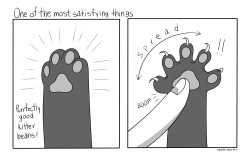 lcn71: carolinescommissions:  Love boopin’ those toe beans!!   True story: This morning, I was (ahem) sitting on the toilet (ahem) and Queso stuck a paw under the bathroom door. It was within reach, so I booped it. What followed was the sound of a large