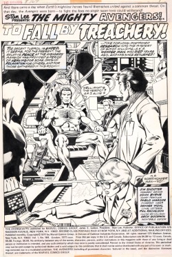 johnbyrnedraws:  Avengers #164, page 1 by John Byrne &amp; Pablo Marcos &amp; Phil Rachelson. 1977.