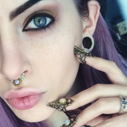 grosstling:  isleof-flightless-birds:  grosstling:  isleof-flightless-birds:  grosstling:  got some super gorgeous jewelry and I’m really excited about it  Her septum ring omg  Their* septum ring. They/them pronouns! (:  I’m so sorry! I didn’t look
